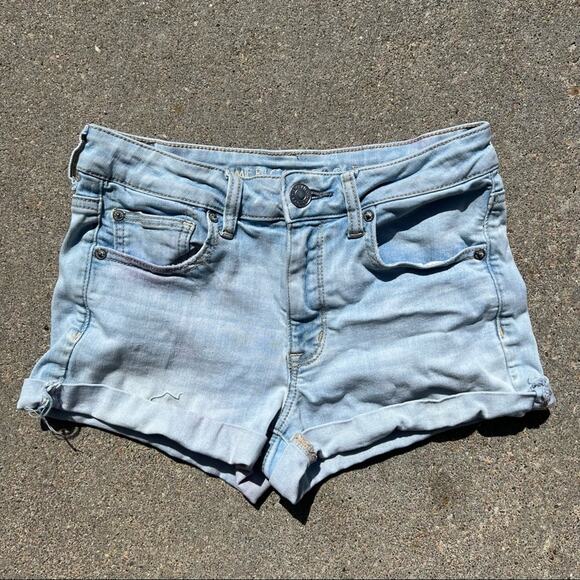 American Eagle Outfitters Pants - AEO next level stretch hi-rise Shorty Jean shorts Size 6